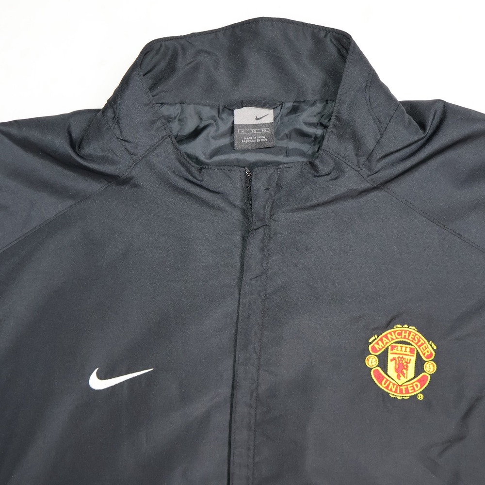 VTG Y2K Nike Manchester United XL Full Zip Windbreaker Jacket Soccer Football